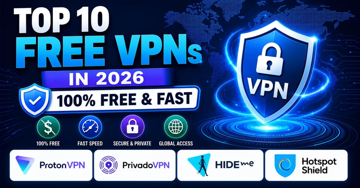 Top 10 Totally Free Best VPNs in 2026 [100% Working]