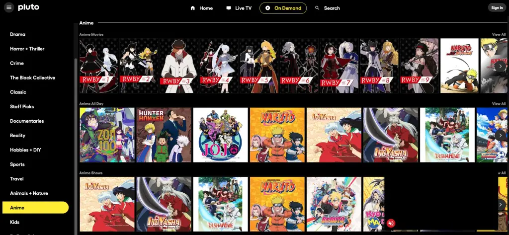 best sites for anime