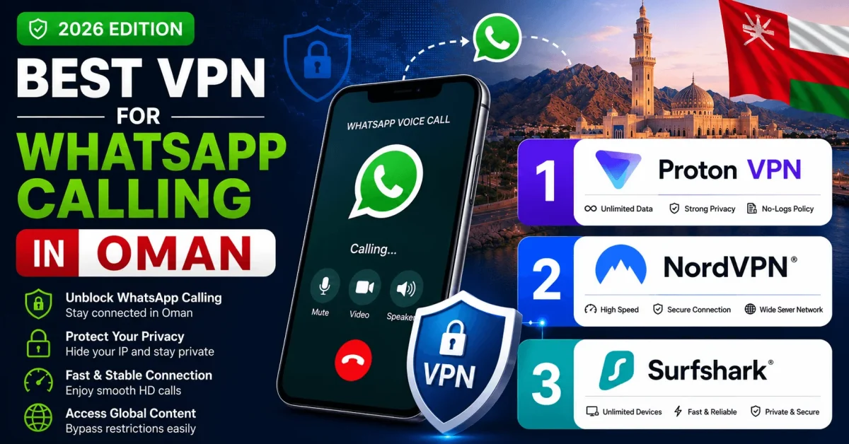 Top 3 Best VPN for WhatsApp Calling in Oman